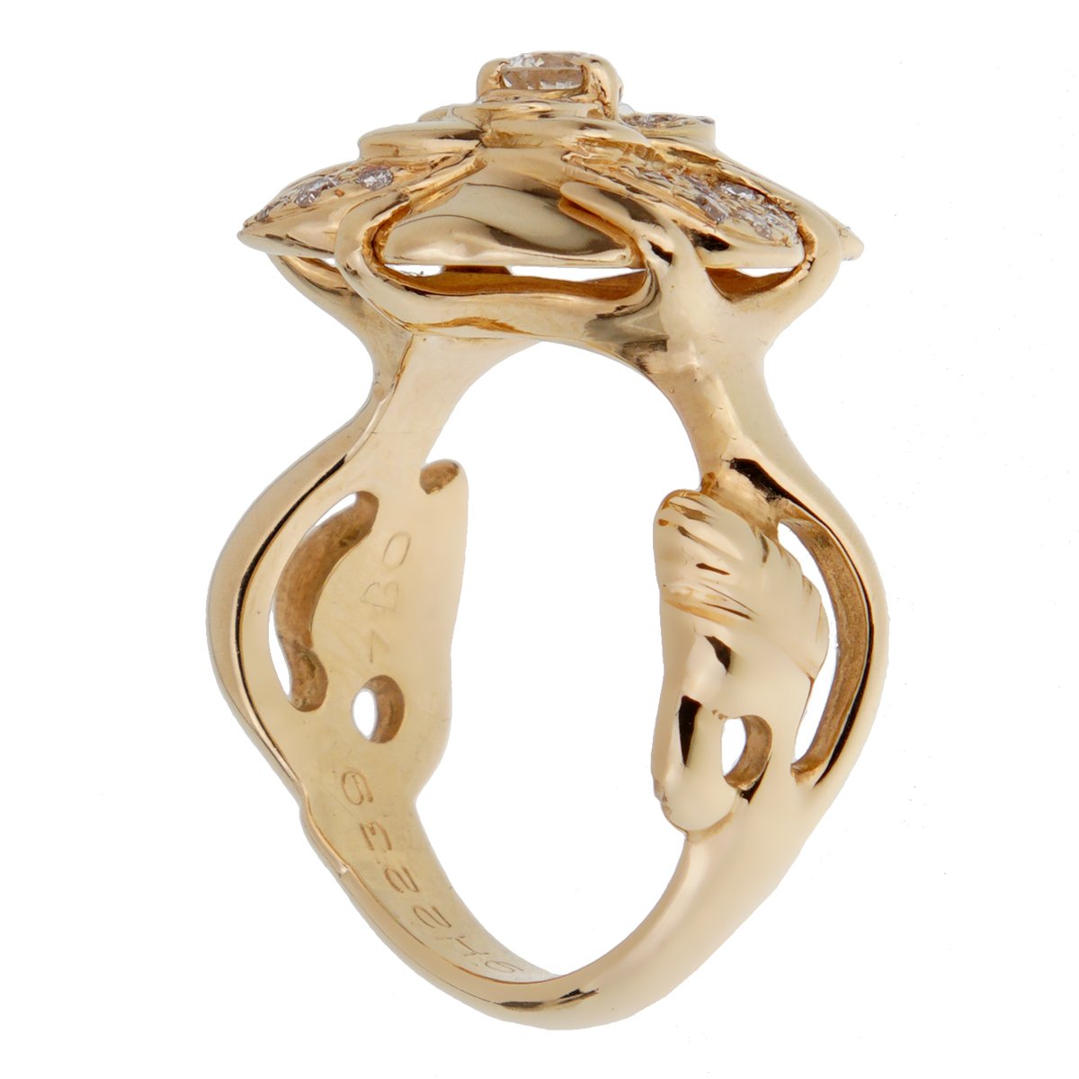 Chanel Camellia Yellow Gold Diamond Ring