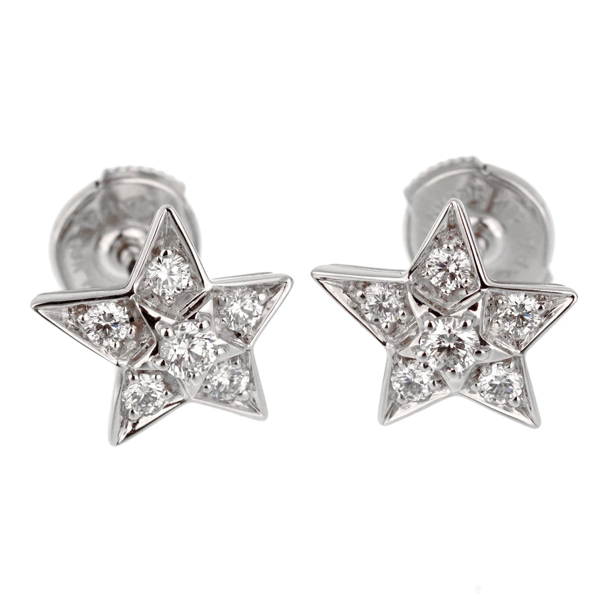 Chanel Comete Diamond White Gold Earrings
