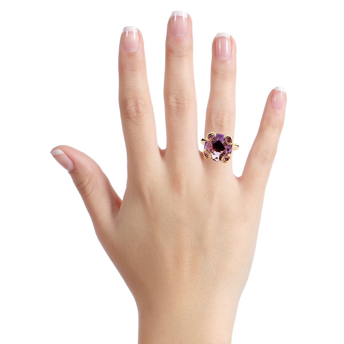 Gucci Horsebit Amethyst Gold Ring