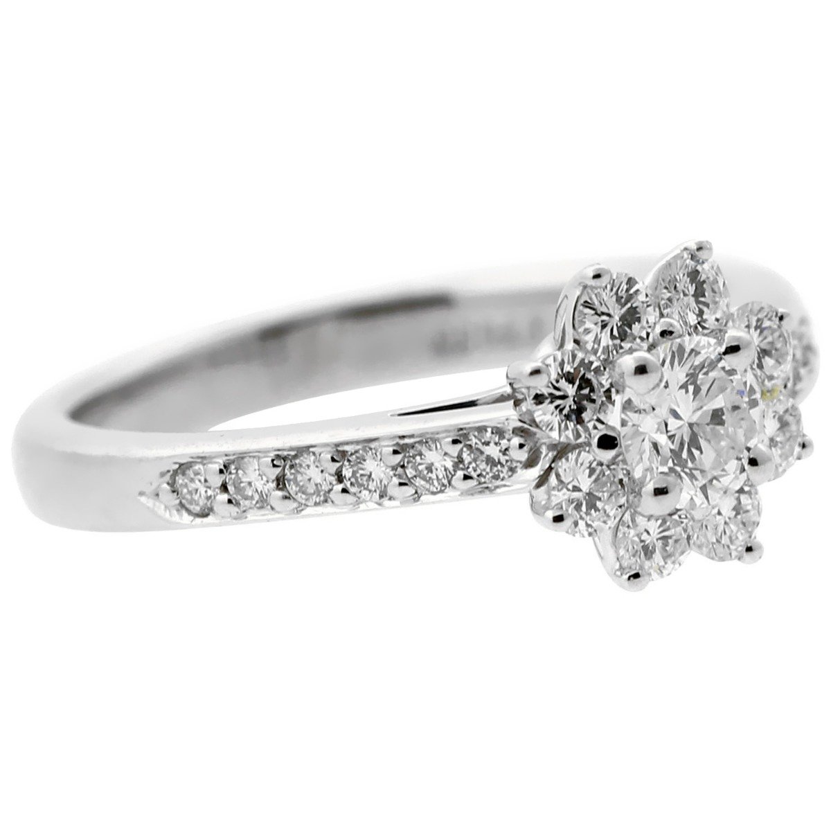 Tiffany & Co Diamond Platinum Flower Ring