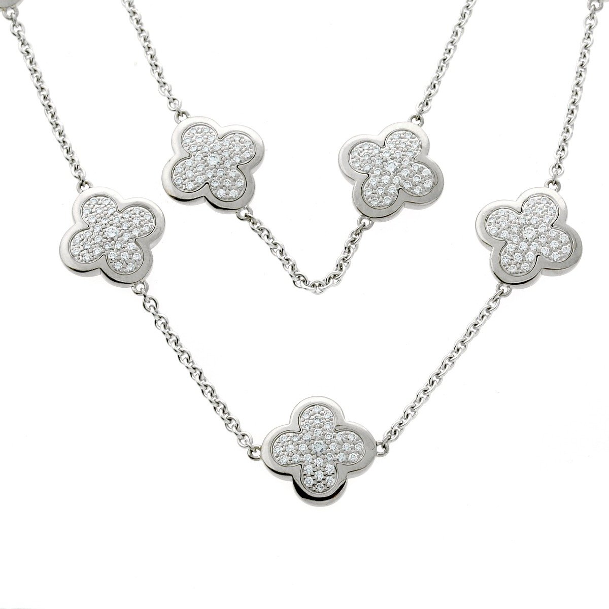 Van Cleef & Arpels Pure Alhambra Diamond Necklace