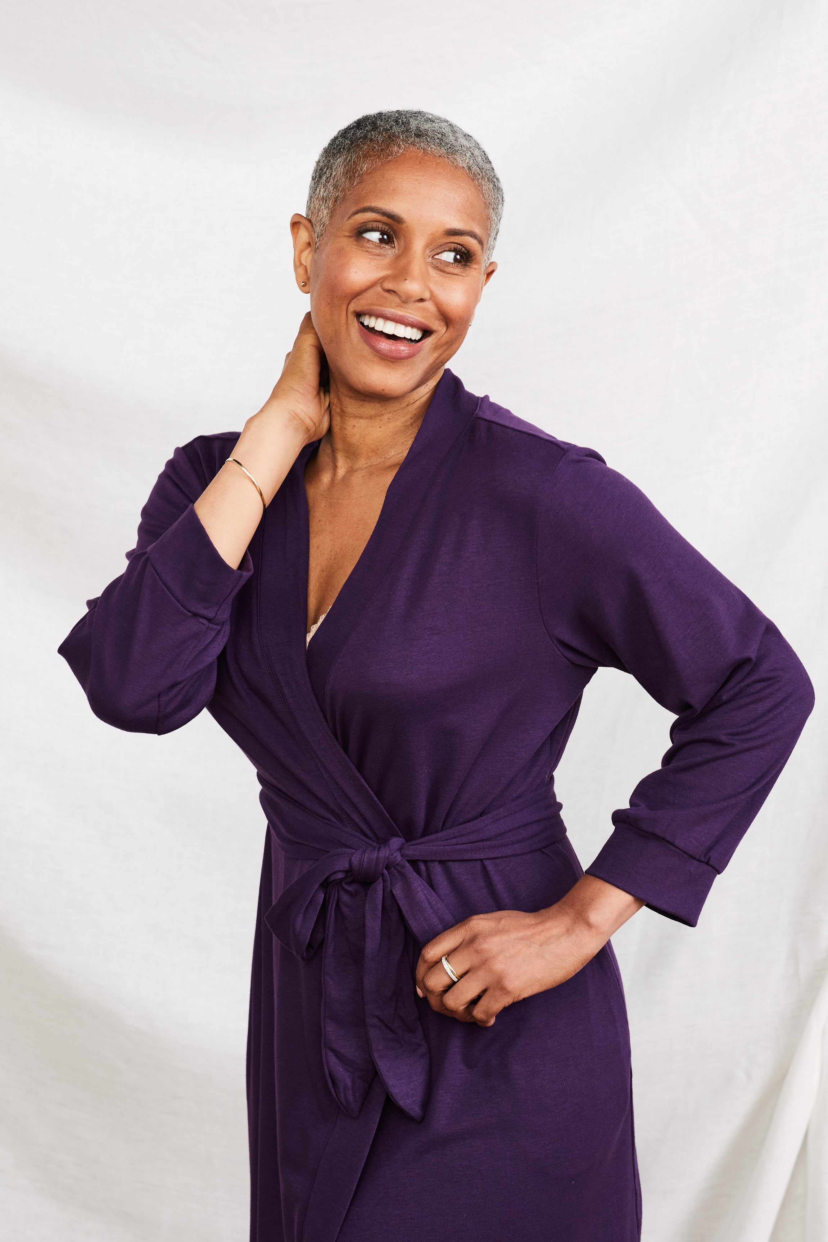 The Bianca Healing Robe in Plum