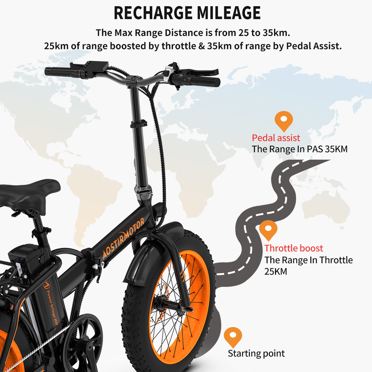 Electric Bike Fat Tire With Removable Lithium Battery for Adults