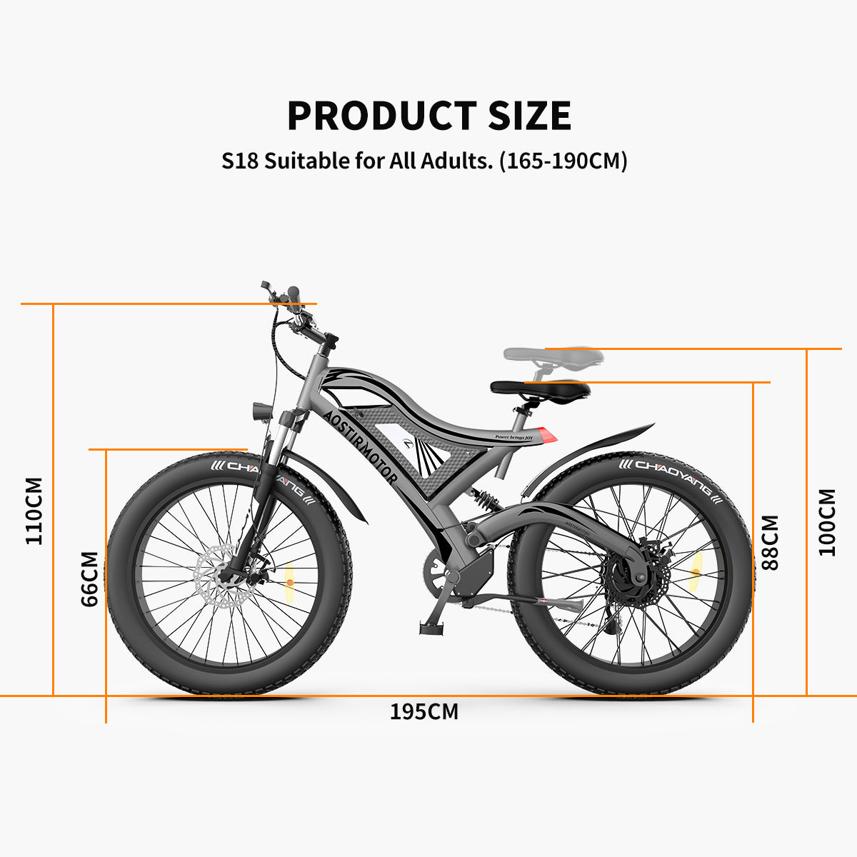Electric Bike Fat Tire With Removable Lithium Battery for Adults