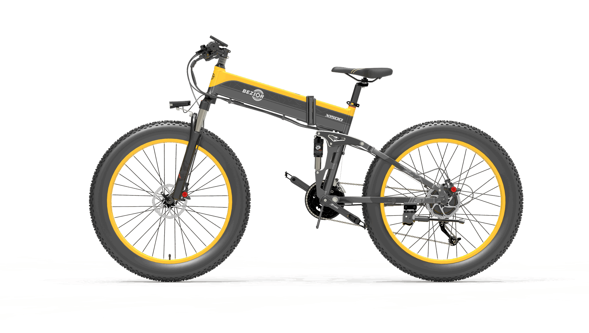 Bezior X1500 Full Suspension 26inch Wheel Foldable Electric Bike