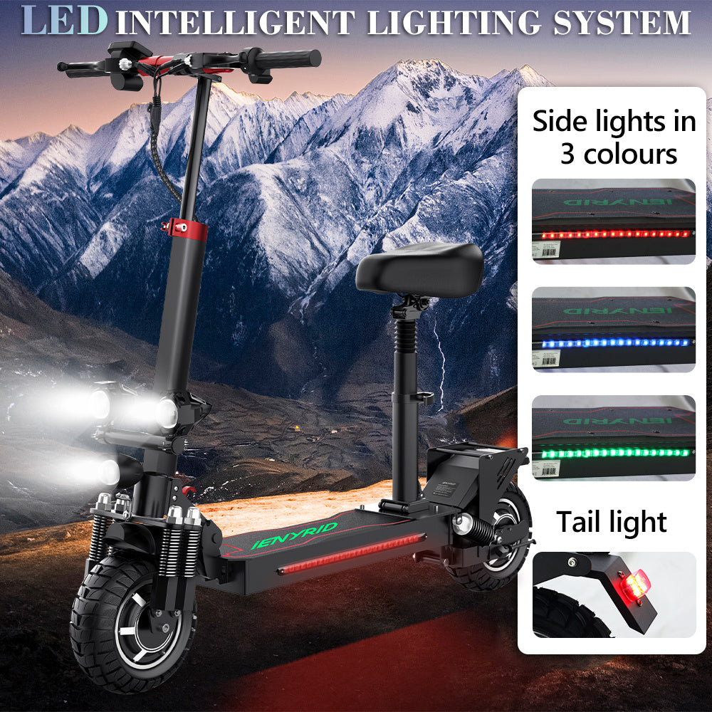 IE-ES10 Electric Scooter Off Road Folding E-Scooter 10 Inches With Seat