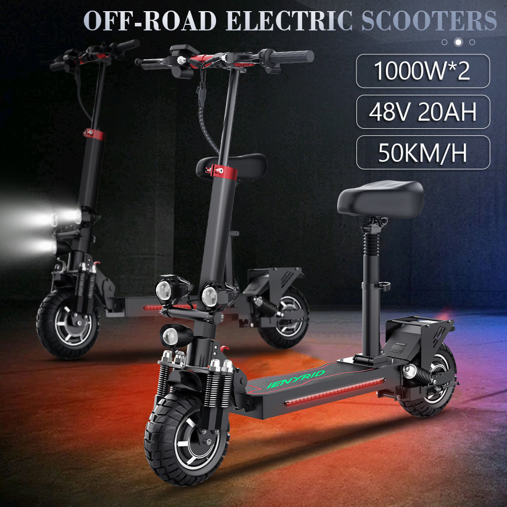 IE-ES10 Electric Scooter Off Road Folding E-Scooter 10 Inches With Seat