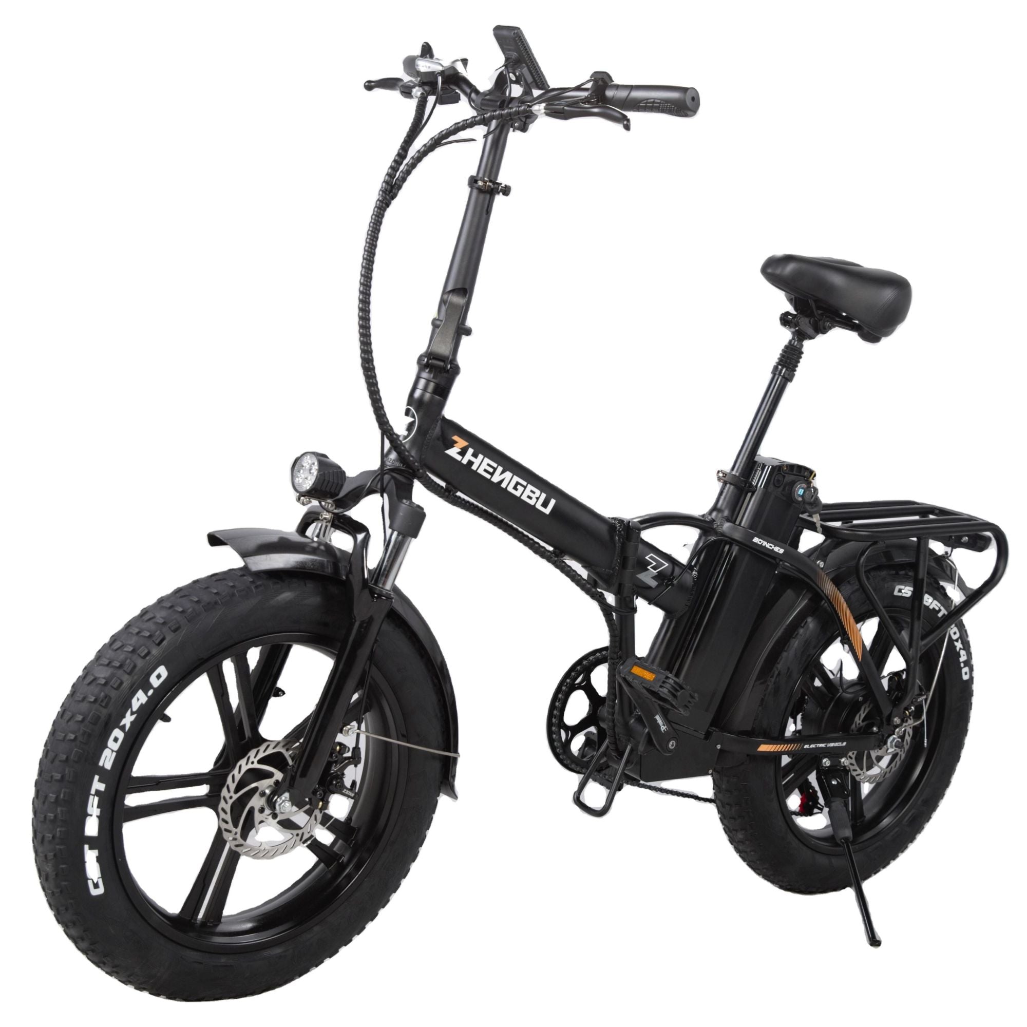 ZHENGBU EUY F6 20 Inch Shimano 7 Speed Folding E Bike Fat Tire