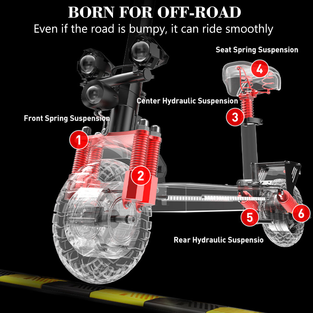 IE-ES10 Electric Scooter Off Road Folding E-Scooter 10 Inches With Seat