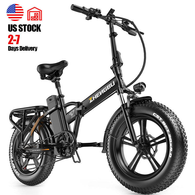 ZHENGBU EUY F6 20 Inch Shimano 7 Speed Folding E Bike Fat Tire