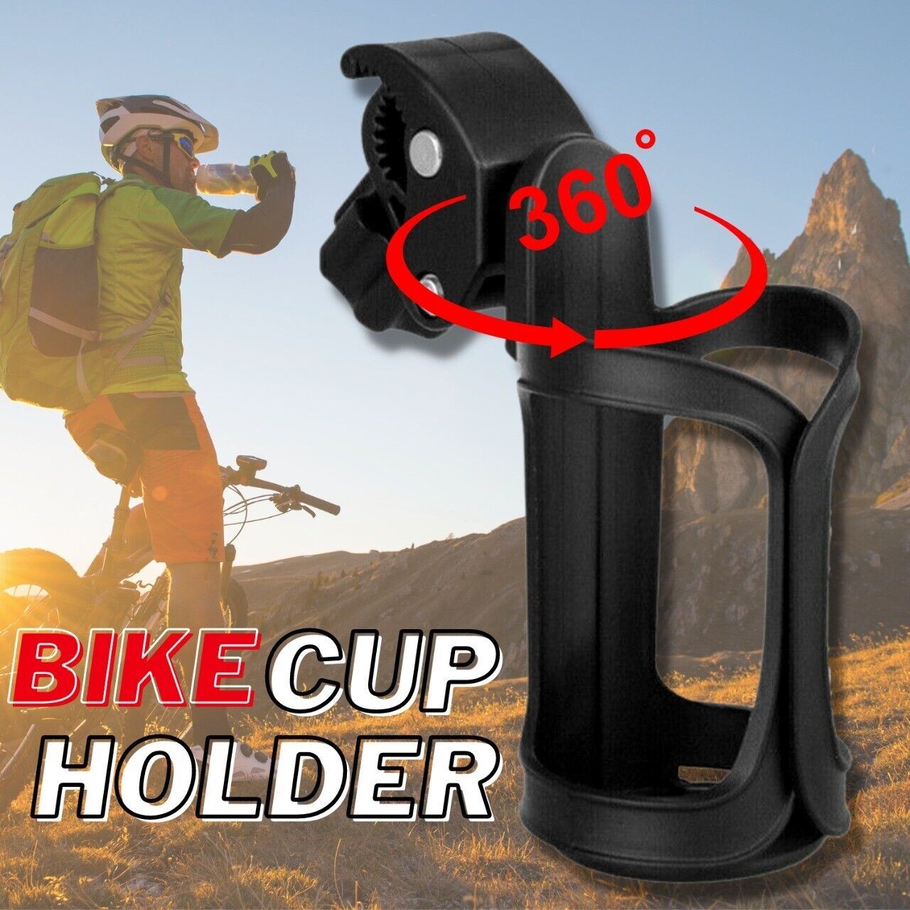 Water Bottle Cage Mount Drink Bicycle Handlebar Bike Cup Holder Cycling Beverage