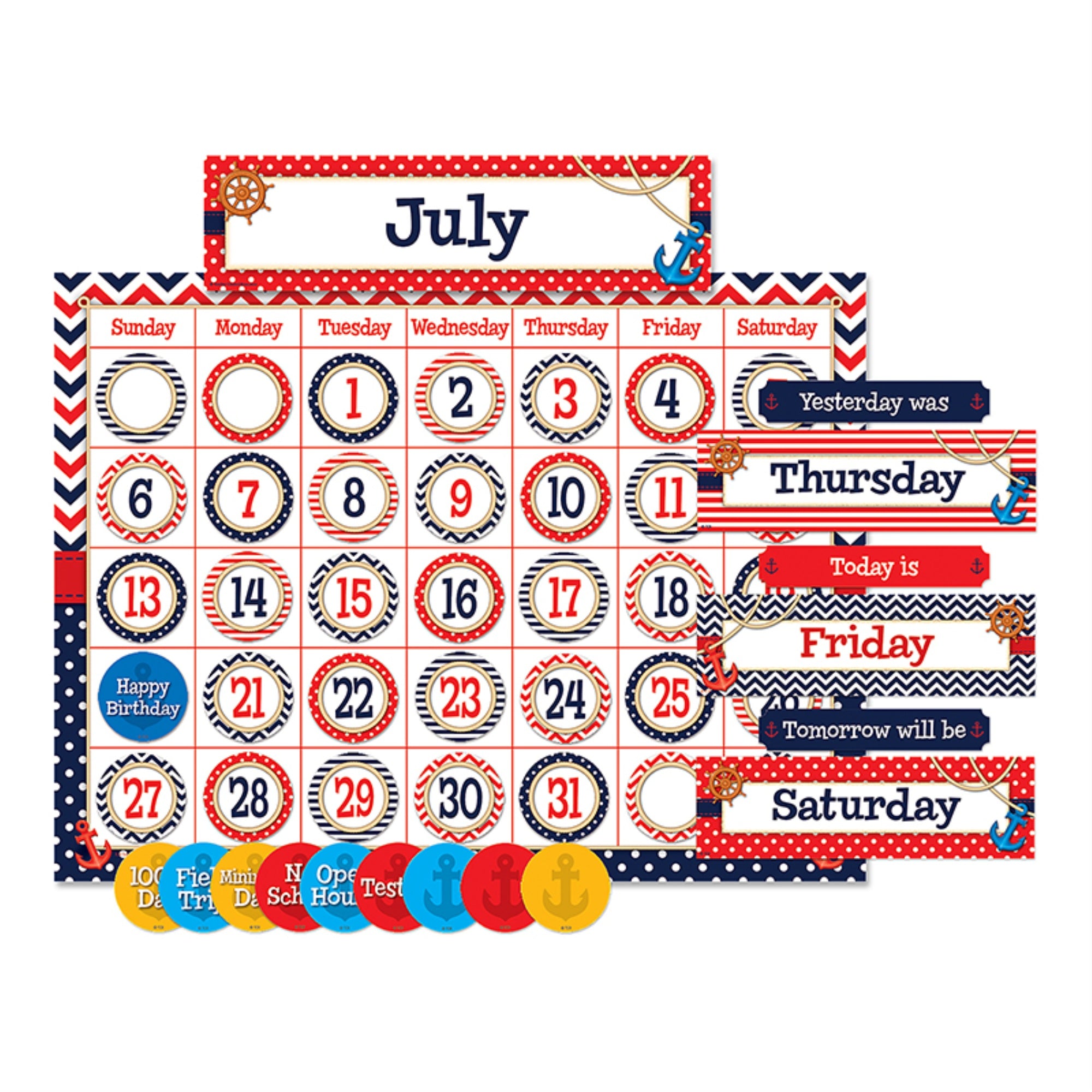 Nautical Calendar Bulletin Board