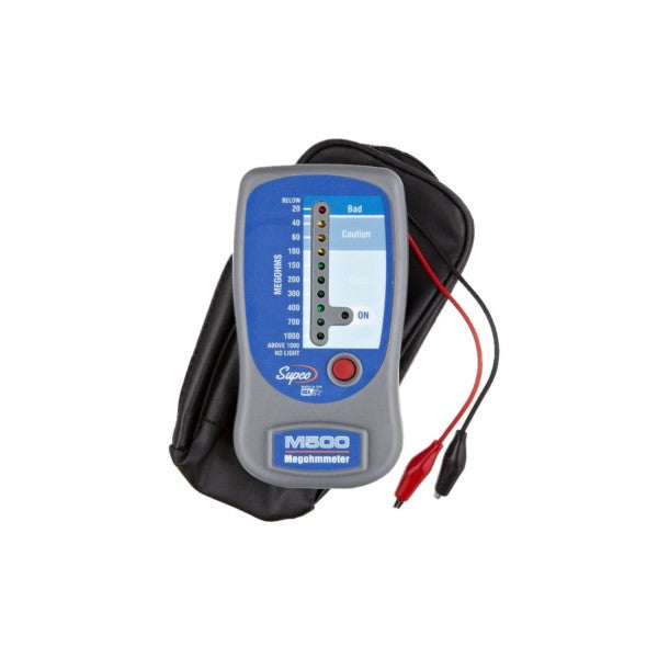 Supco - M500 Electronic Megohmmeter, 0 to 1000 Megohms - M500