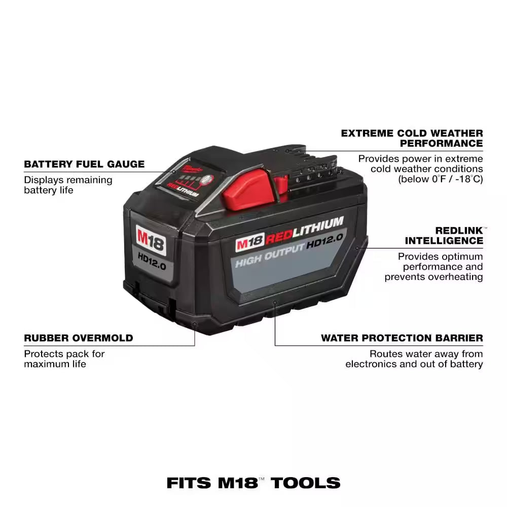 M18 18-Volt Lithium-Ion High Output 12.0Ah Battery Pack