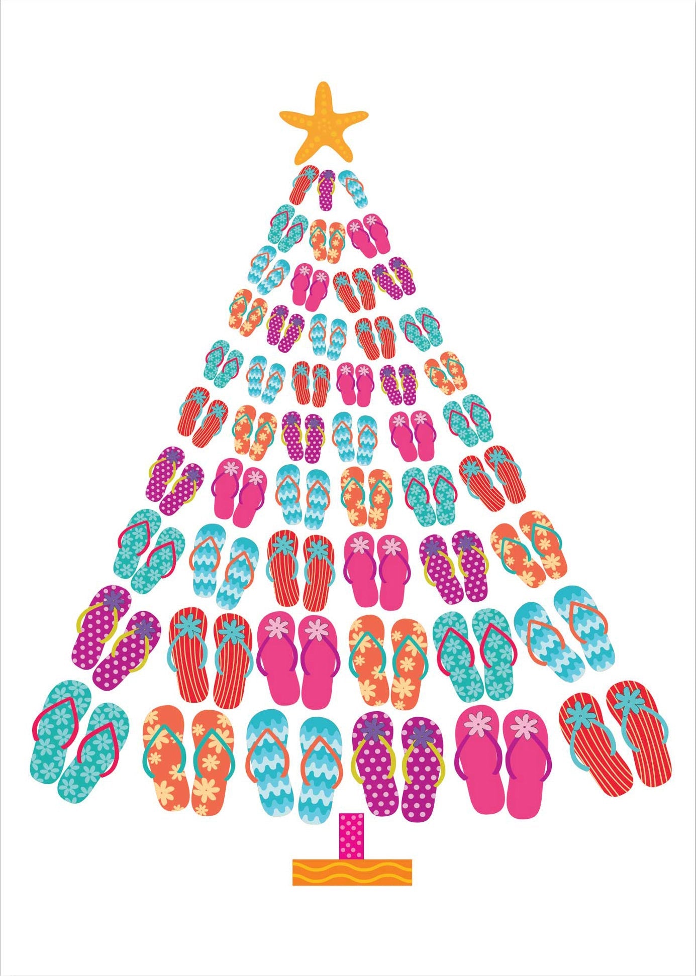 Flip-Flop Tree Large Boxed Holiday Cards