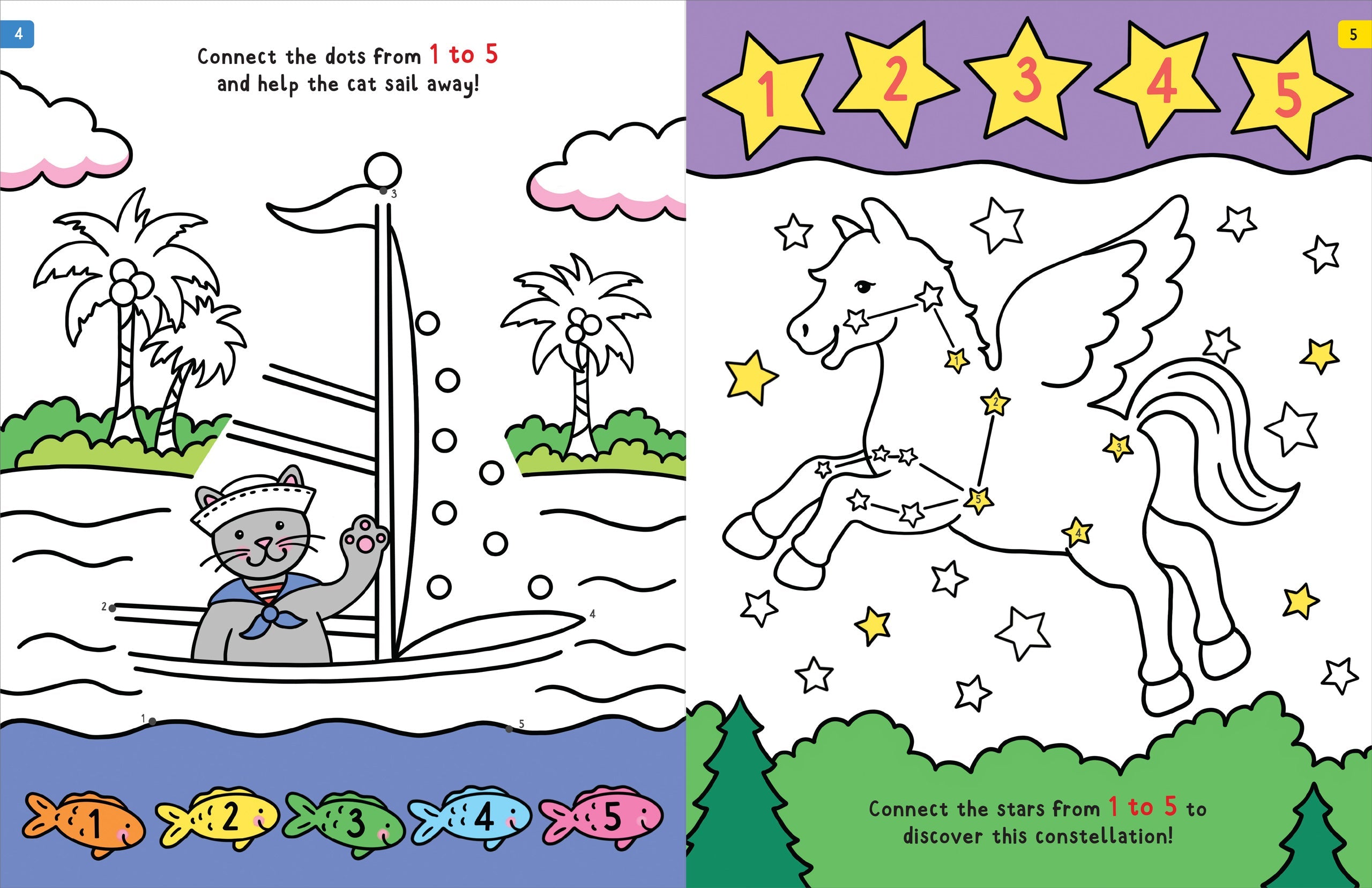 ABCs and Numbers Dot-to-Dot Coloring Book