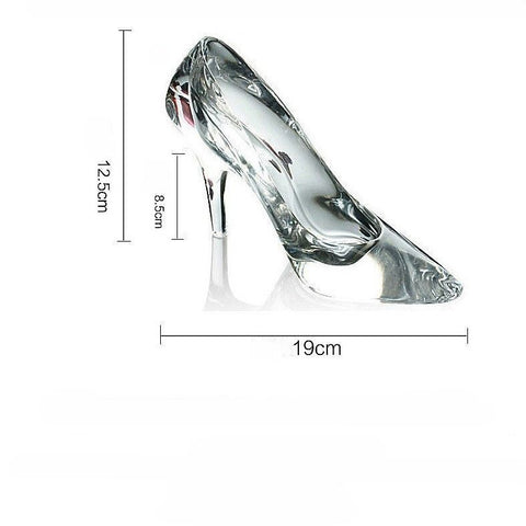Czech Crystal Glass High Heels Cinderella Crystal Shoes Home