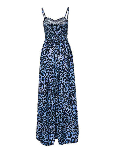 Leopard Sweetheart Neck Cami Casual Dress for Women