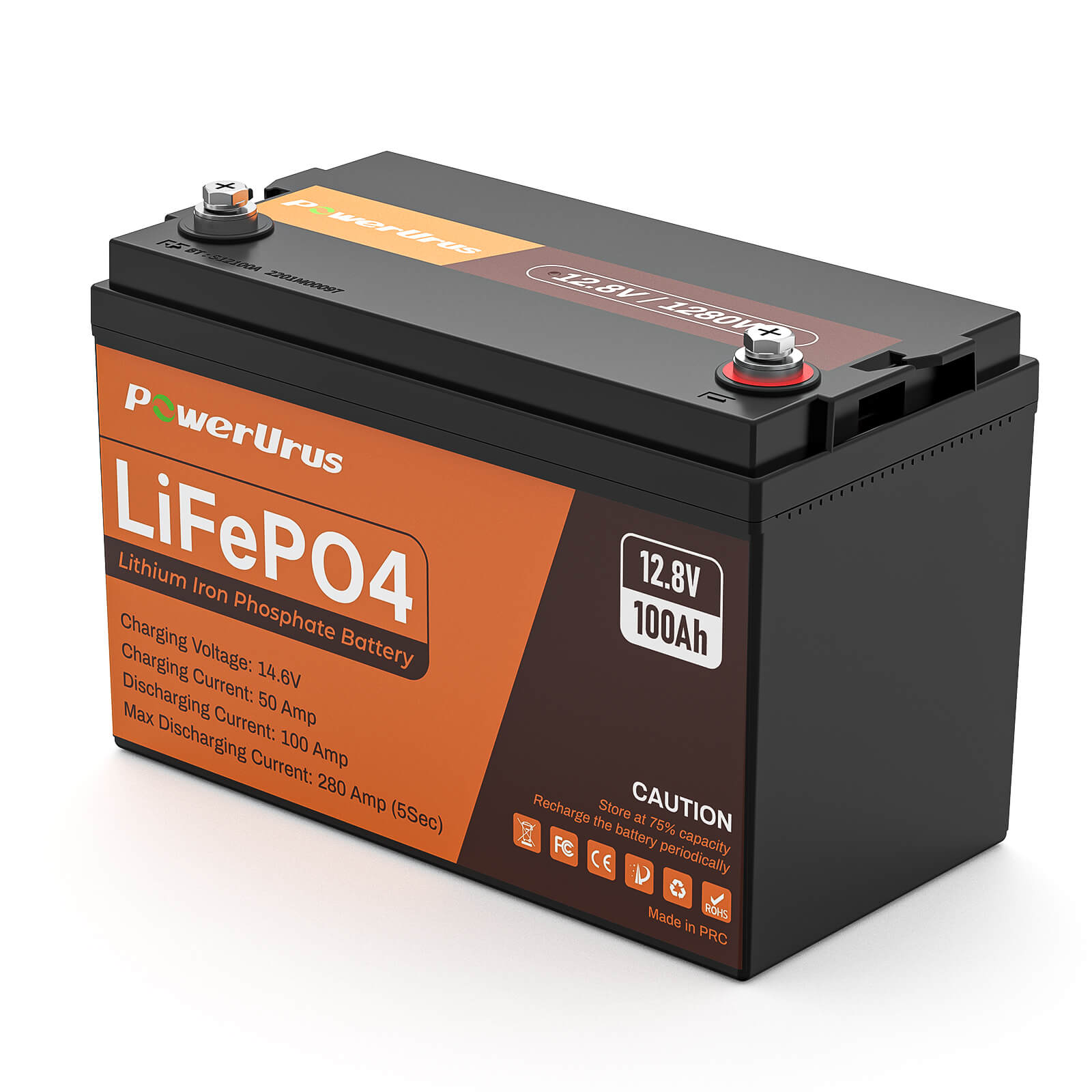 PowerUrus 12V 100AH LiFePO4 Battery 01