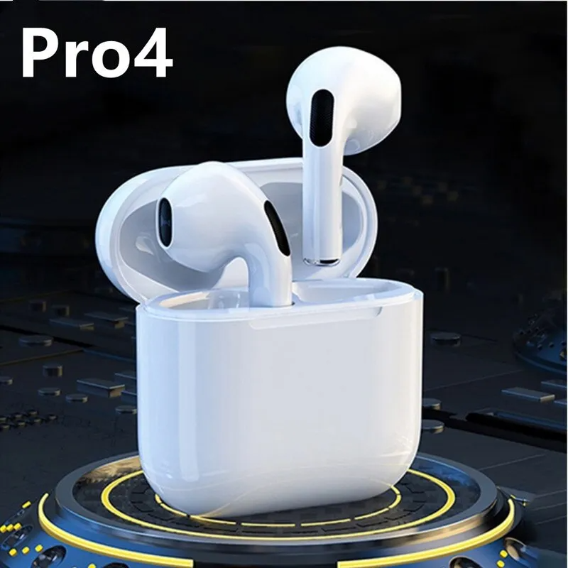 Pro 4 TWS Wireless Headphones Compatible Bluetooth 5.0 Waterproof with Mic for all iPhone Pro4 Earbuds