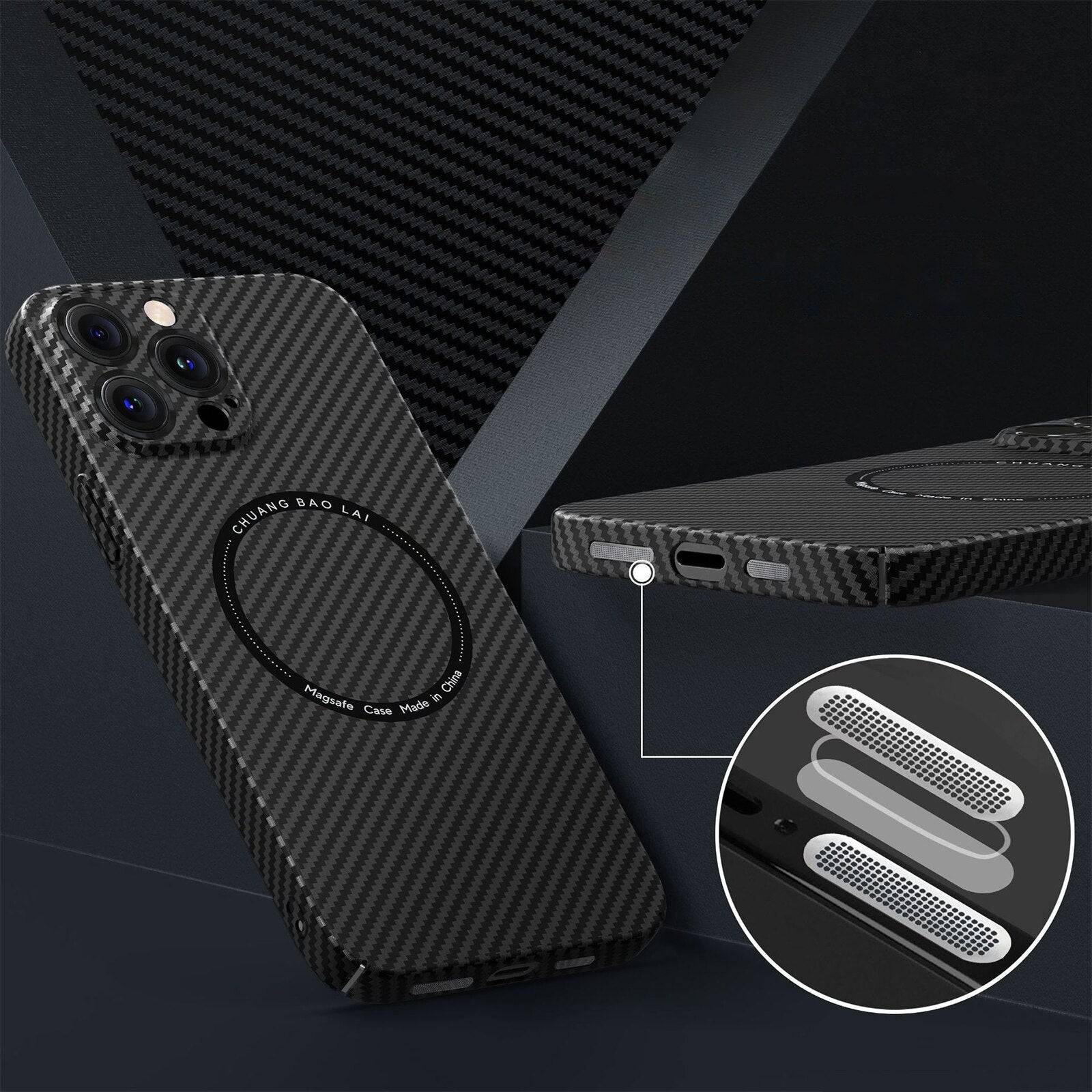 MagSafe? Compatible carbon Fibre Phone Case for iphone 15 pro max - Limitless 5.0