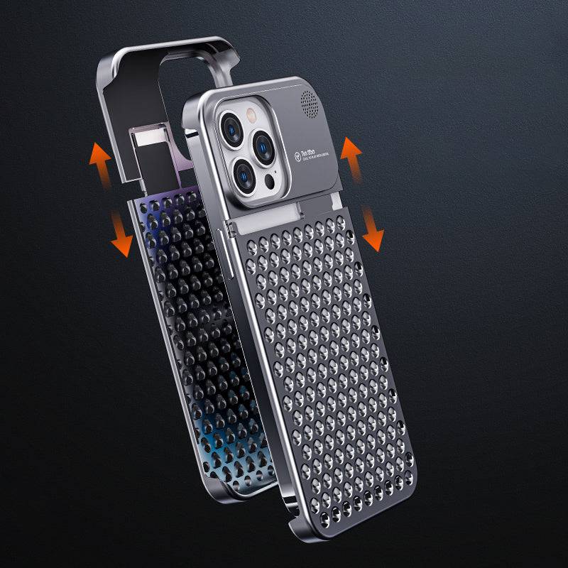 Aluminum Alloy Heat-Dissipation Anti-Fall Case for iPhone 14 Pro Max and 13 Pro Max