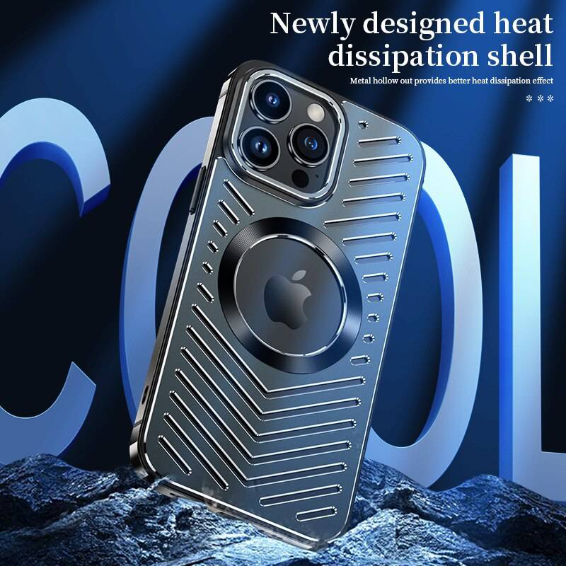 Luxury Metal Phone Case with Heat Dissipation and Ultimate Protection for iPhone