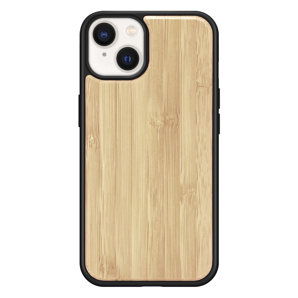 Natural Real Wood iPhone 13 Case Shockproof Protective Back Cover