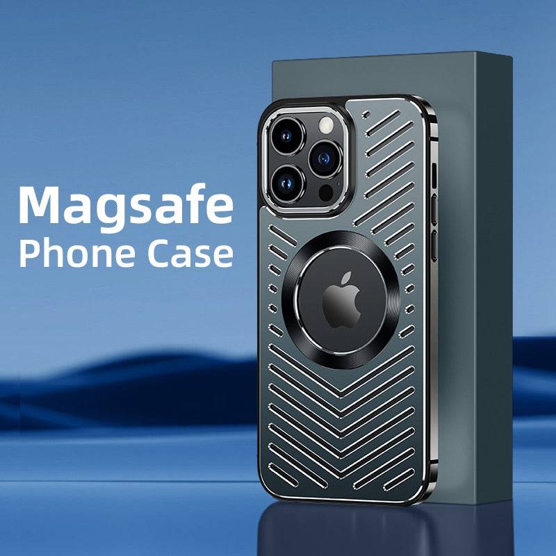 Luxury Metal Phone Case with Heat Dissipation and Ultimate Protection for iPhone