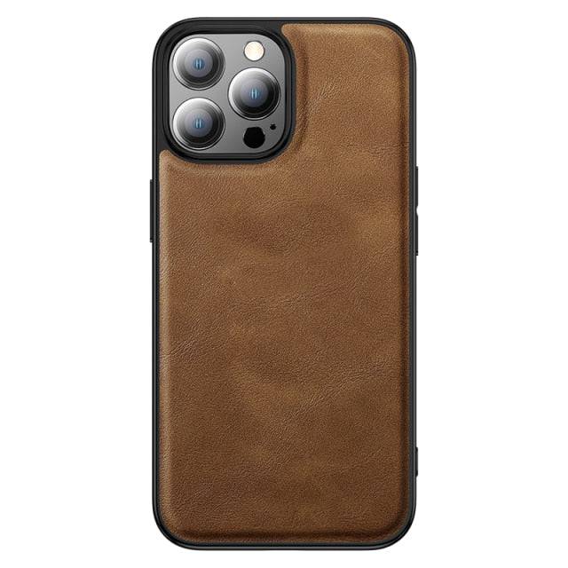 Luxury Shockproof Bumper Leather Phone Cover For iPhone Series