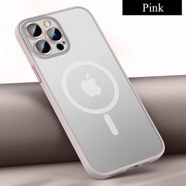 Cover compatible with wireless charging Magsafe and plus lens protection