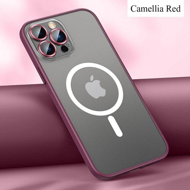 Cover compatible with wireless charging Magsafe and plus lens protection