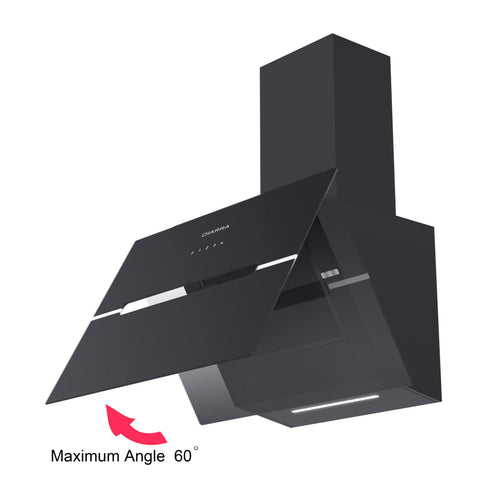 CIARRA 60cm Glass Angled Cooker Hood With Touch Control CBCB6736F-OW