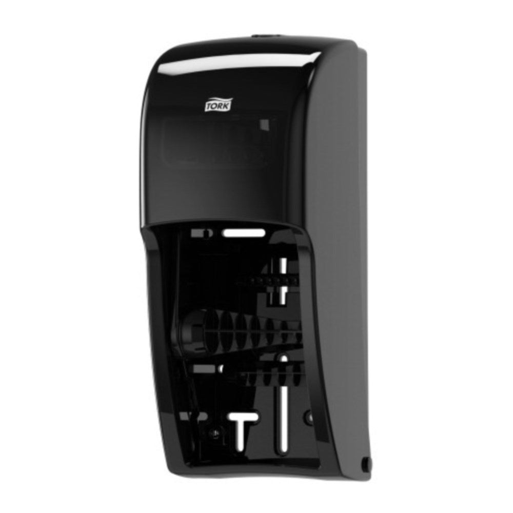 Tork?? Twin Toilet Paper Roll Dispenser, Elevation Design, Black, 1 Dispenser/Case