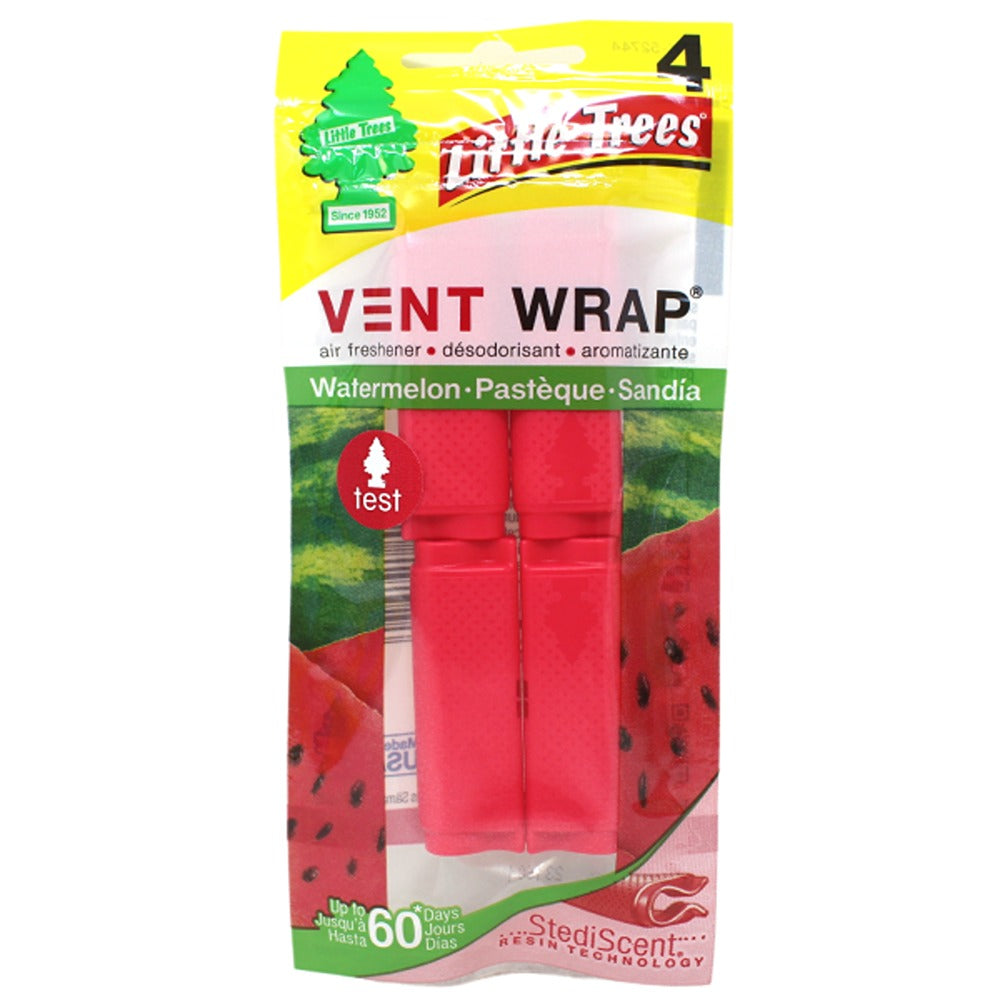 LITTLE TREES Vent Wrap Air Freshener 4 Count Watermelon 4/Pack