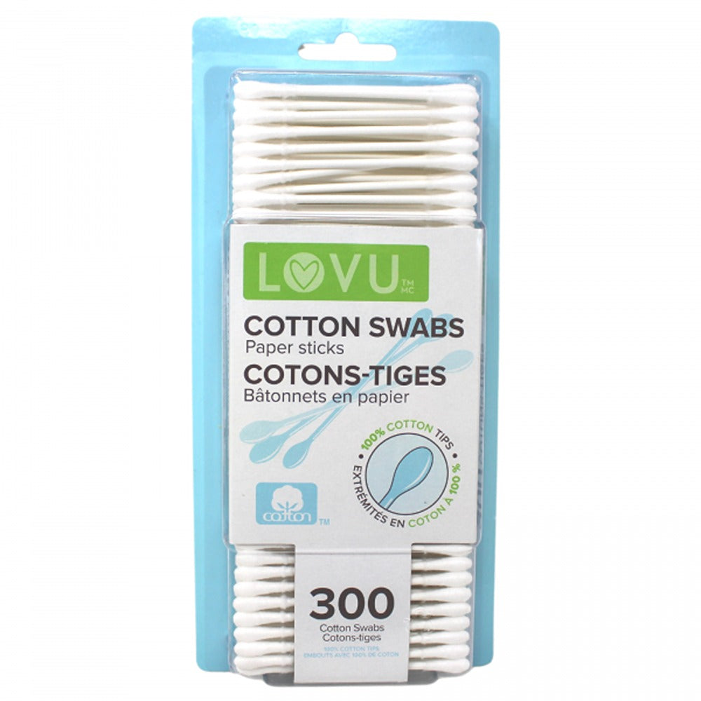 LOVU 300 Count Cotton Swabs 36/Pack