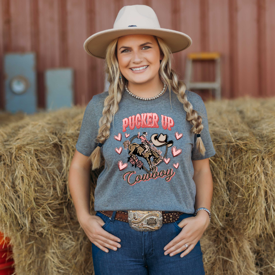 Pucker Up Cowboy Tee