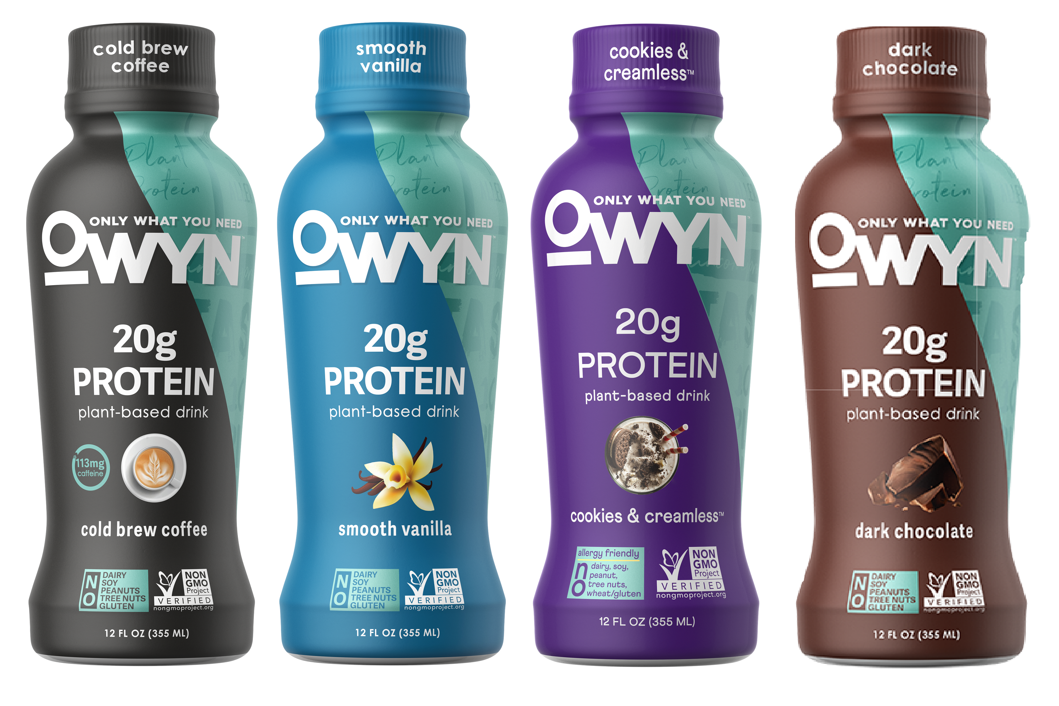 OWYN Vegan Protein Shake Create Your Own Variety Flavor Pack of 4