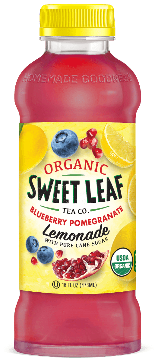 Sweet Leaf Organic Lemonade, Pomegranate Blueberry, 16 Ounce Bottles, (Pack of 12)