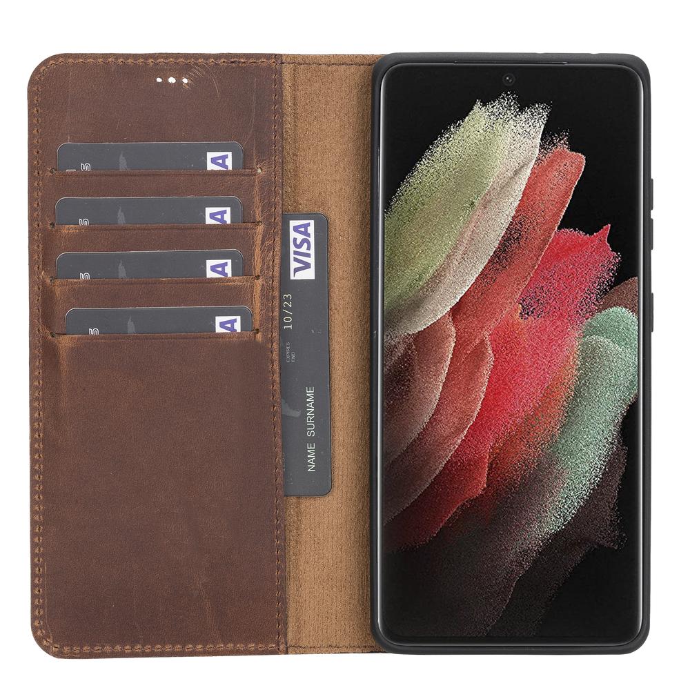 Leather Wallet Case for Samsung Galaxy S21 Ultra