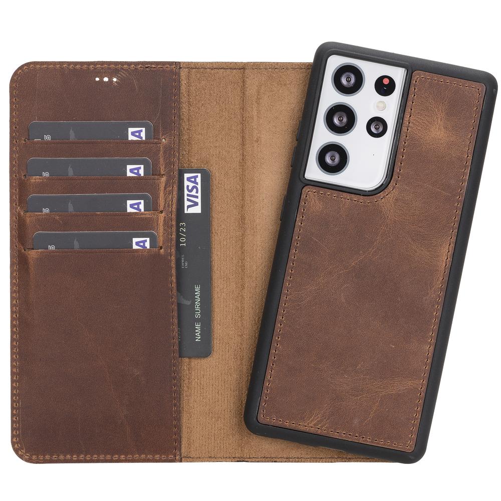 Leather Wallet Case for Samsung Galaxy S21 Ultra