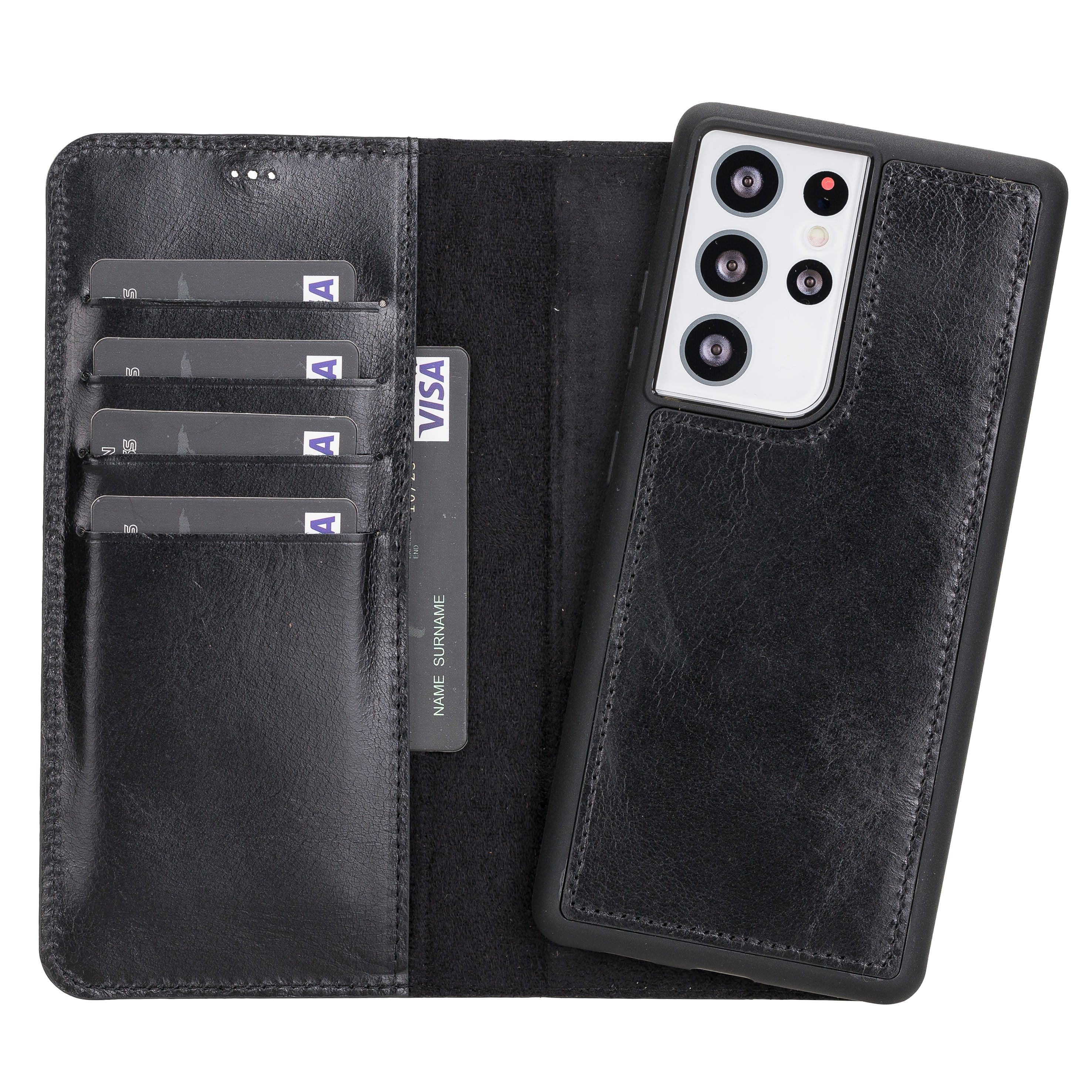 Leather Wallet Case for Samsung Galaxy S21 Ultra