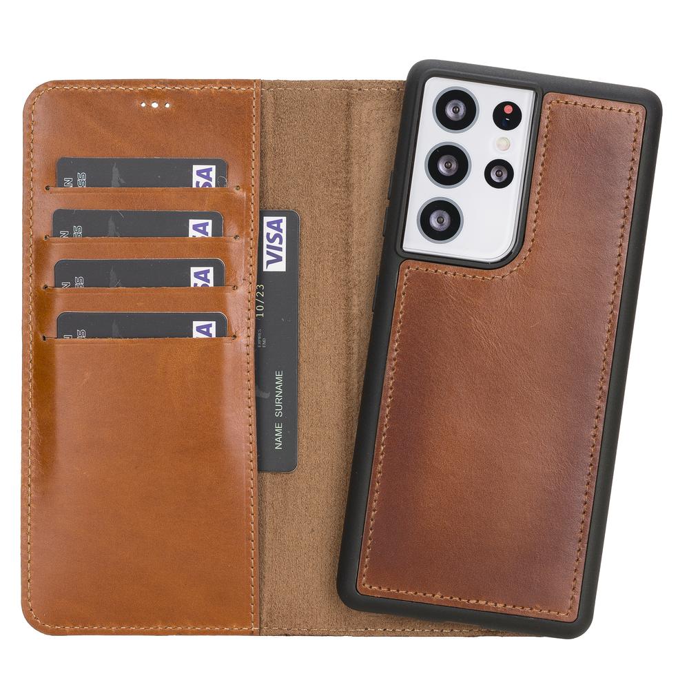 Leather Wallet Case for Samsung Galaxy S21 Ultra