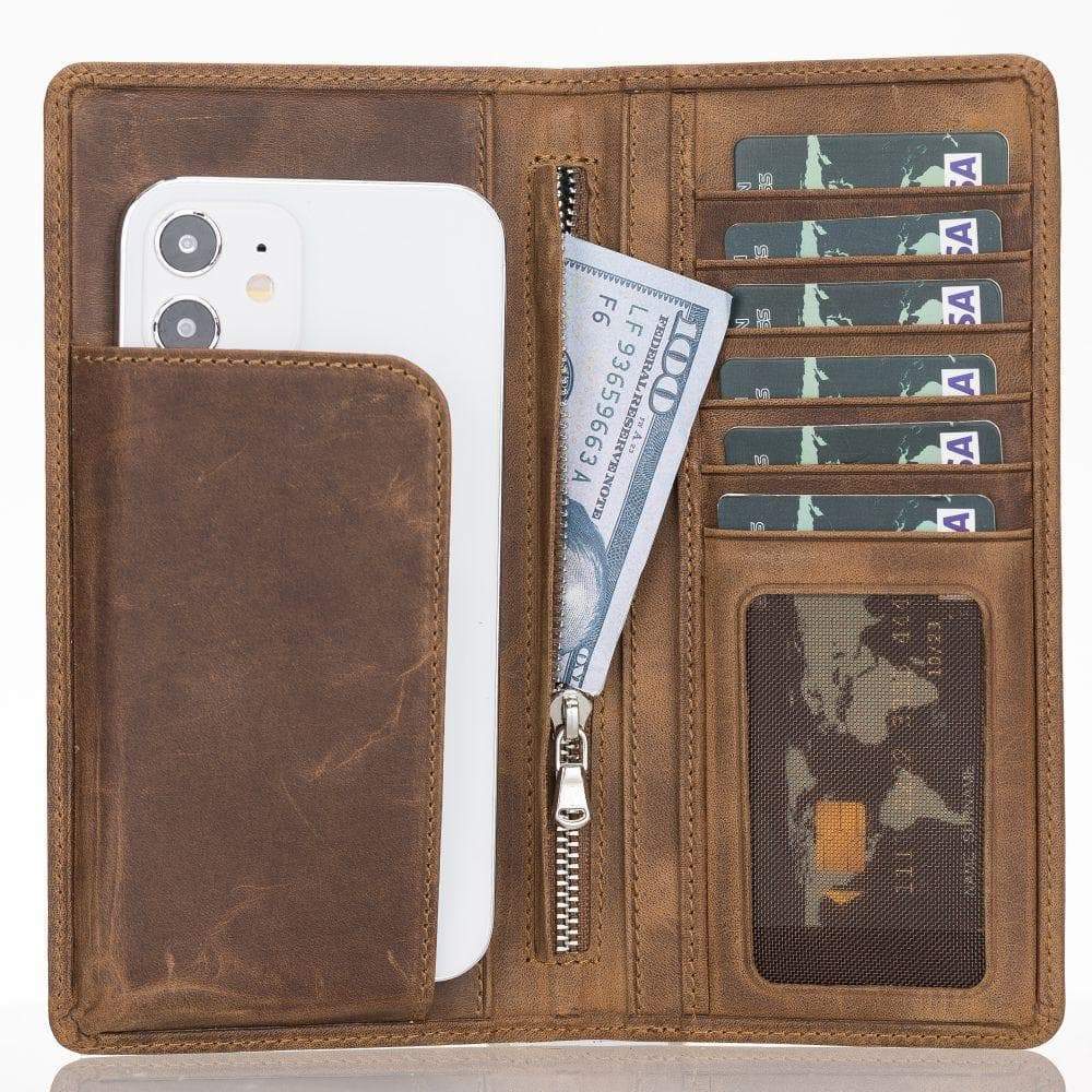 Evra Customizable, Genuine Leather Universal Wallet for Unisex