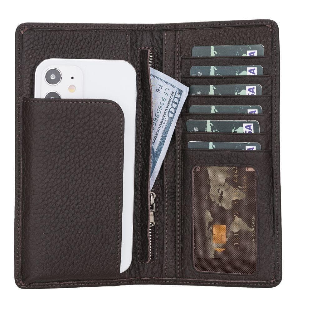 Evra Customizable, Genuine Leather Universal Wallet for Unisex