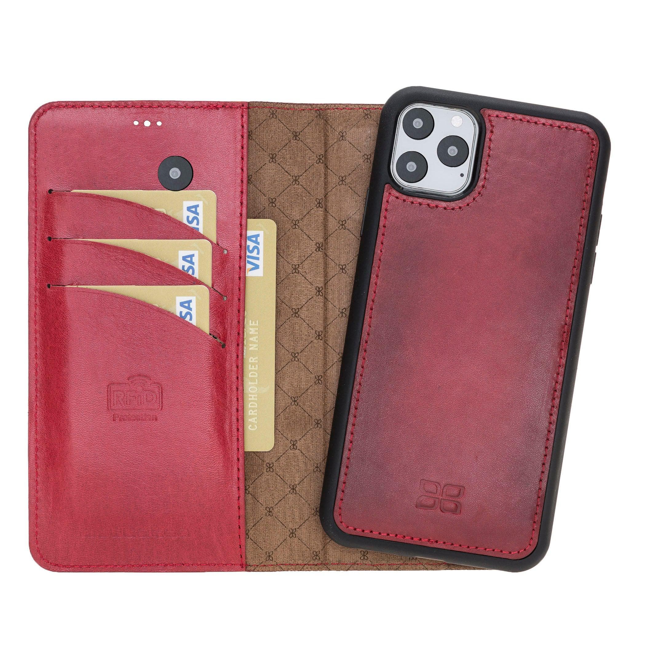 Apple iPhone 11 Series Detachable Leather Wallet Case - MW