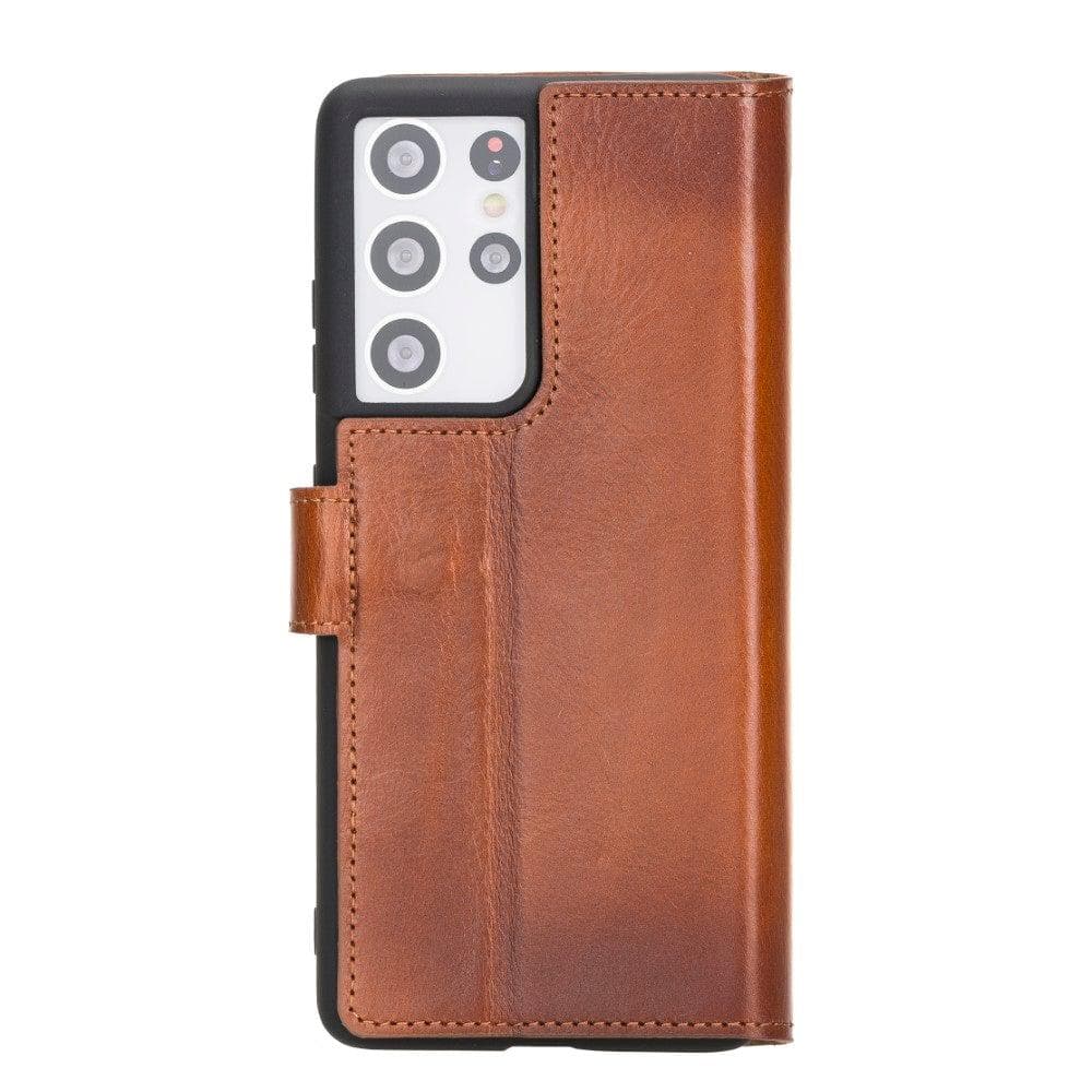 Non-Detachable Leather Wallet Cases for Samsung Galaxy S21 Series