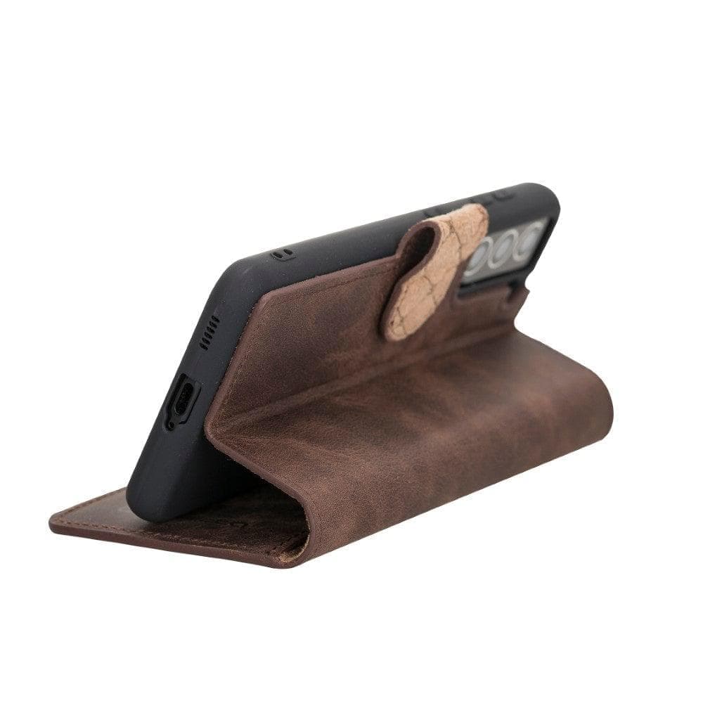 Non-Detachable Leather Wallet Cases for Samsung Galaxy S21 Series