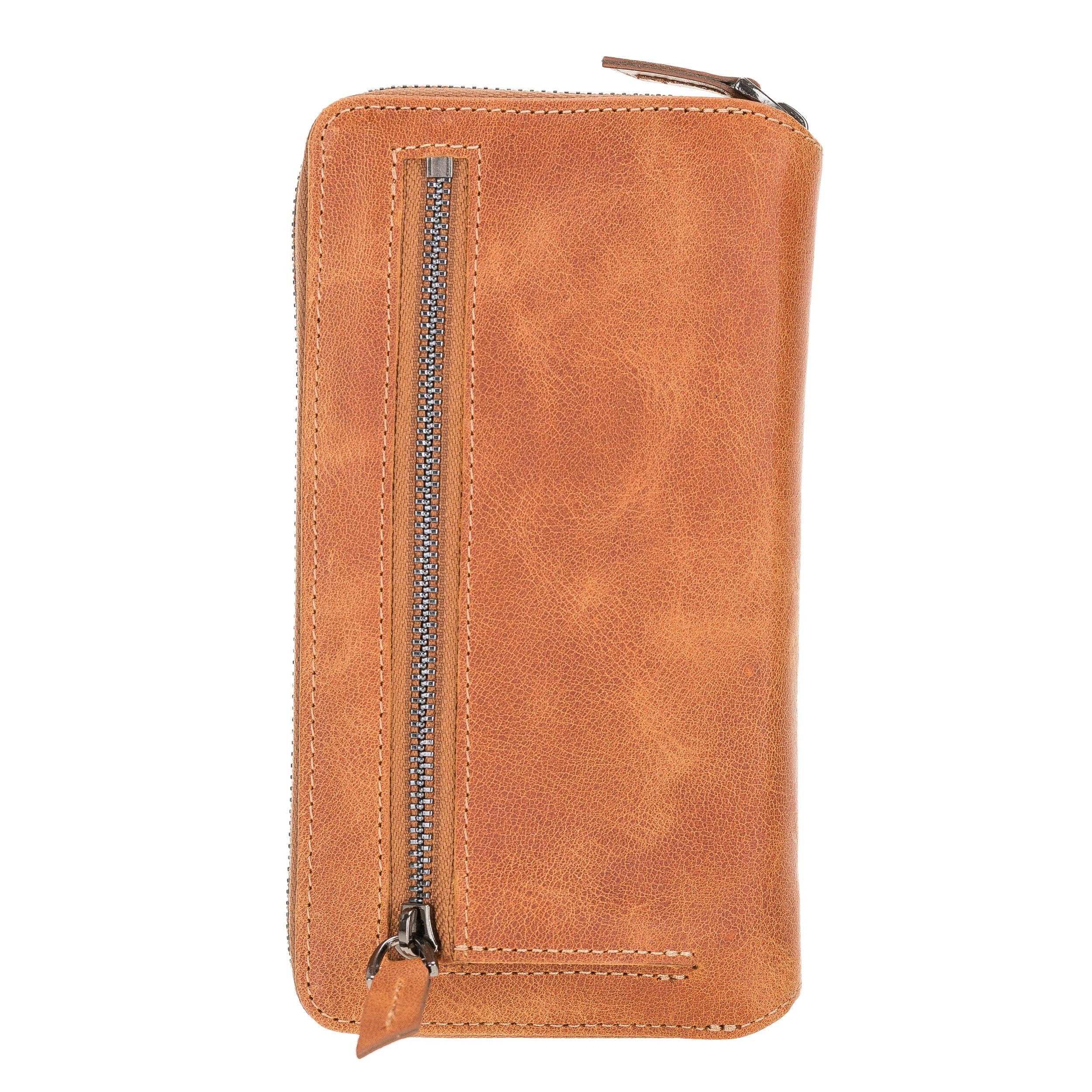 Detachable Leather Zipper Wallet Cases for Apple iPhone 12 Series