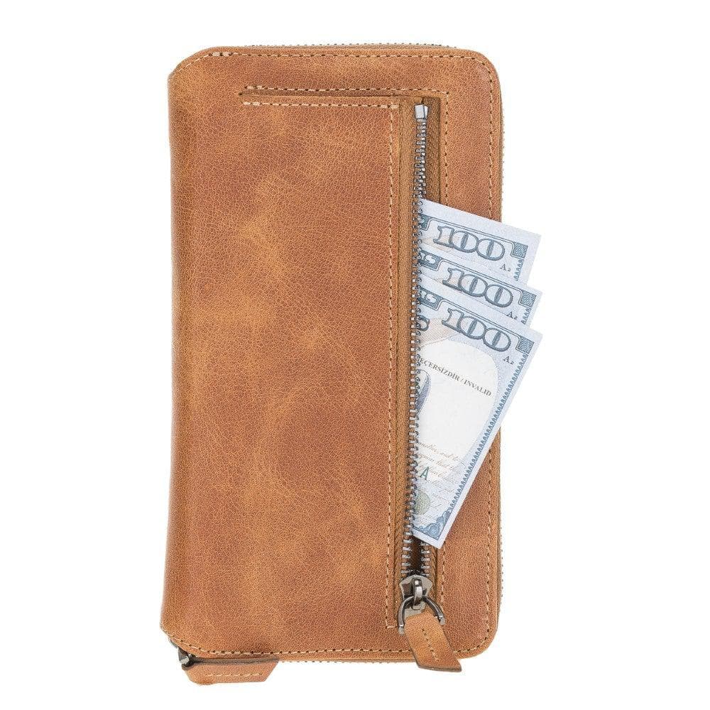 Detachable Leather Zipper Wallet Cases for Apple iPhone 12 Series